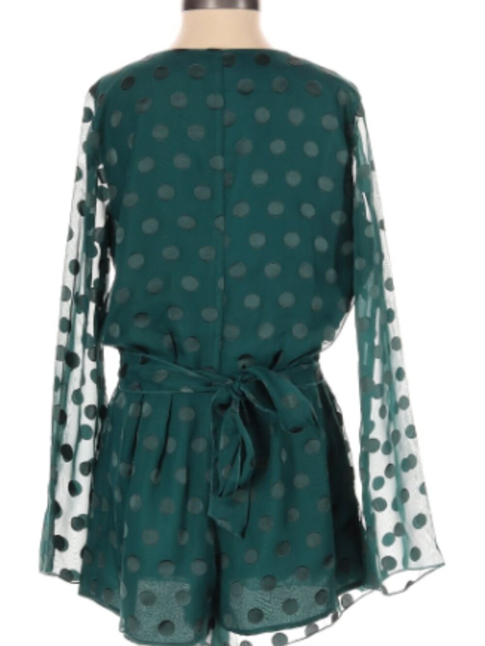 Tularosa Green Polka Dot Romper XS - Picture 2 of 2